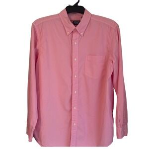Chaps Mens Pink Long Sleeve Button Down Shirt Cotton Casual Dress Large LN‎